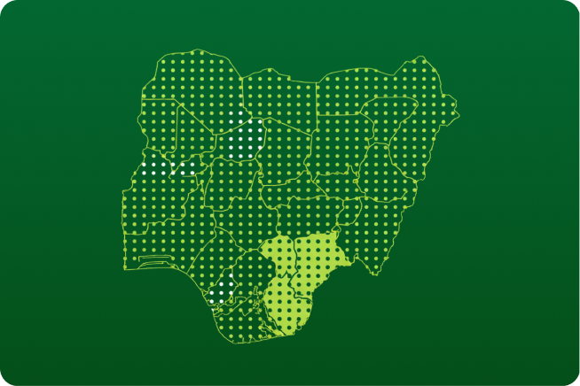 Digital map of Nigeria